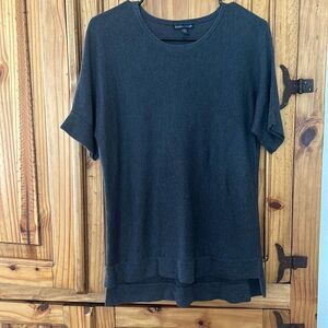 Eileen Fisher Charcoal Gray Sweater Top Small Relaxed Fit